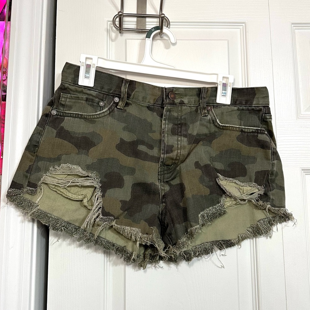 Free People Camo Shorts